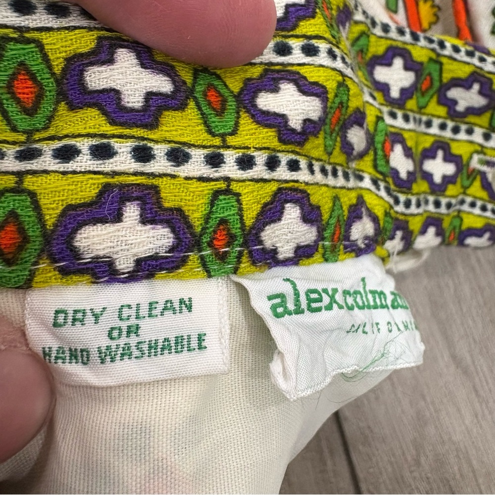 ALEX COLEMAN VINTAGE BOHO 1970’s FLORAL & PAISLY VIBRANT MAXI SKIRT SZ:30 - Picture 7 of 9